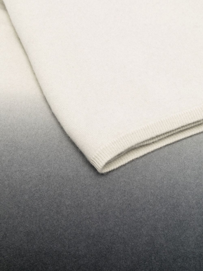 Shop Frenckenberger Gradient-effect Cashmere Blanket In Grey