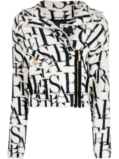 Shop Elisabetta Franchi Logo-embellished Jacket In Weiss