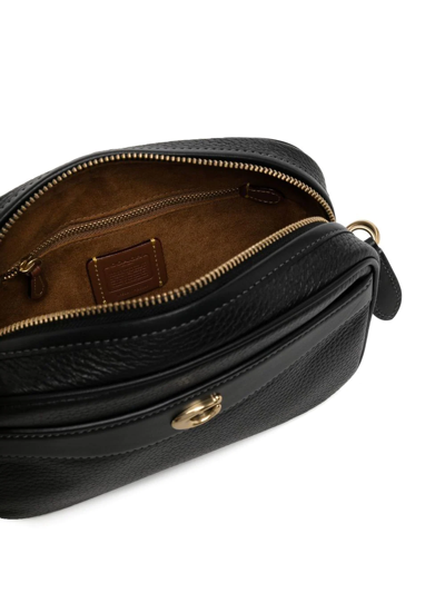 Shop Coach Grained Leather Camera Bag In Black