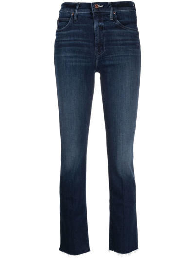Shop Mother The Rascal Cropped Jeans In Blau