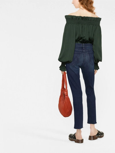 Shop Mother The Rascal Cropped Jeans In Blau