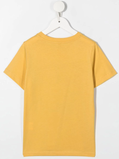 Shop Stella Mccartney Fox-print Short-sleeve T-shirt In Gelb