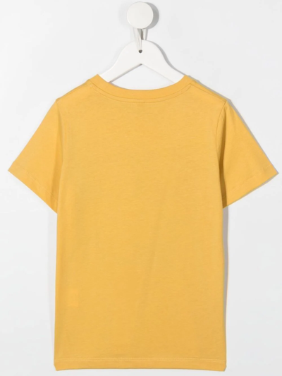 Stella Mccartney Fox-print Short-sleeve T-shirt In Gelb