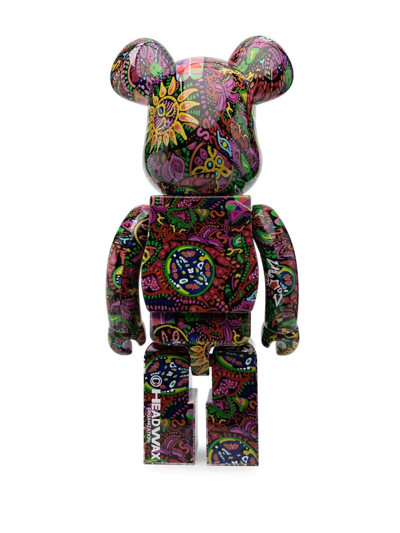 Shop Medicom Toy Psychedelic Paisley Be@rbrick 1000% Figure In Black