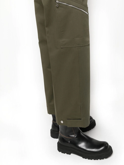 Shop Oamc Straight-leg Tailored Trousers In Grün