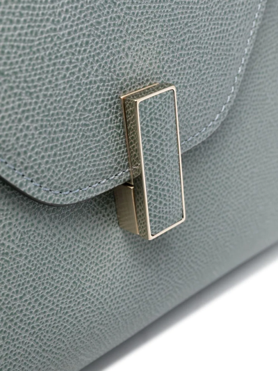 Valextra Iside Leather Tote Bag In Blau