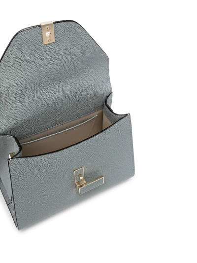 Valextra Iside Leather Tote Bag In Blau