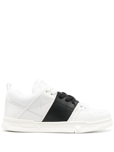 Shop Valentino Open Skate Sneakers In Weiss