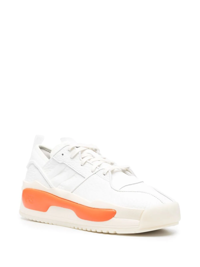 Y-3 Logo-print Low-top Sneakers In Weiss