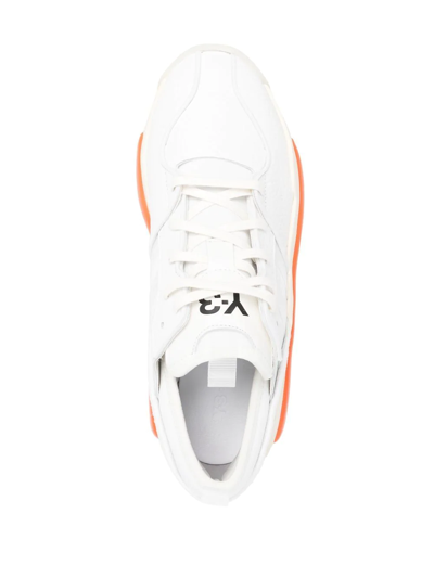 Y-3 Logo-print Low-top Sneakers In Weiss