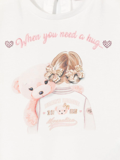 Monnalisa When You Need A Hug T-shirt In Weiss