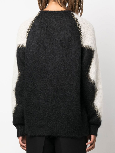 Shop Saint Laurent Oversize Sweater In Mohair In Black
