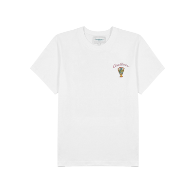 Shop Casablanca L'amour En Fleur White Printed Cotton T-shirt