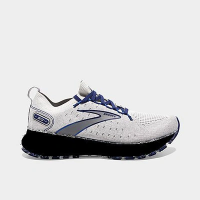 Shop Brooks Men's Glycerin Stealthfit 20 Running Shoes In Oyster/alloy/blue Depths