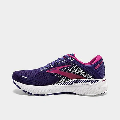 Shop Brooks Women's Adrenaline Gts 22 Running Shoes In Navy/yucca/pink