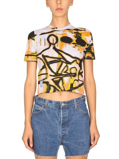 Shop Mcq By Alexander Mcqueen Mcq Alexander Mcqueen Printed Cropped T In Multi