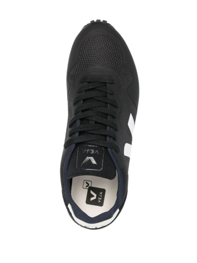 Veja Panelled Low-top Lace-up Sneakers In Black