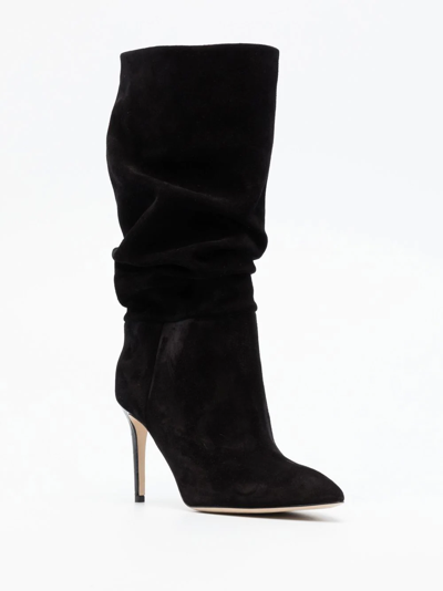 Shop Paris Texas Pointed-toe Suede Boots In Black