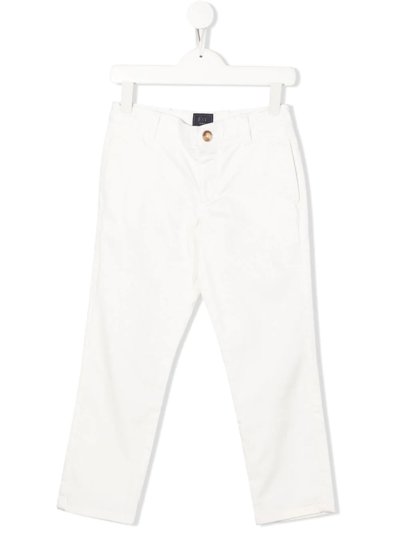 Shop Fay Straight-leg Trousers In White