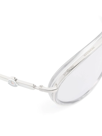 Shop Moncler Ml0222 Mask-frame Sunglasses In Grey