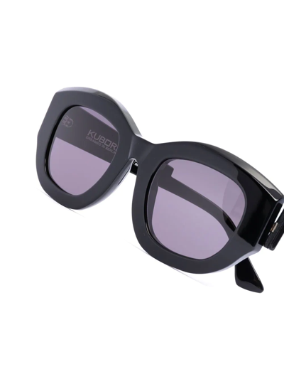 Shop Kuboraum B2 Oversized-frame Sunglasses In Black
