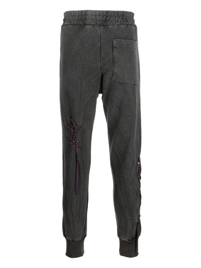 Shop Mauna Kea Lace-up Detail Track Pants In Grey