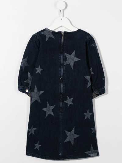 Shop Stella Mccartney Star-print Denim Shirt In Grey