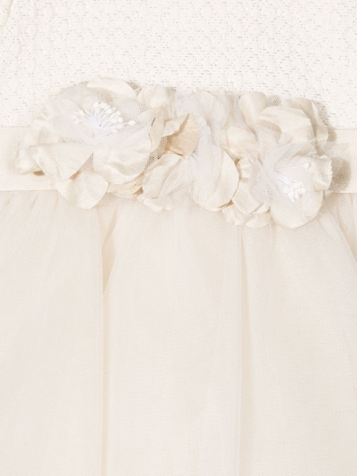 Shop Colorichiari 3d Floral-detail Occasion Dress In White