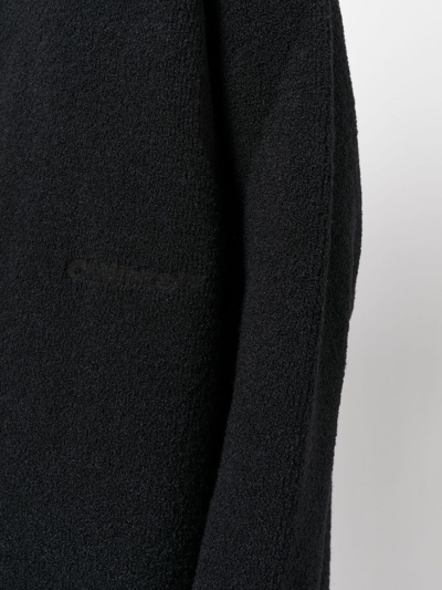 Shop Off-white Embroidered-logo Roll Neck Jumper In Black