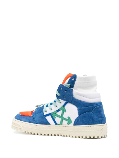 Shop Off-white Zip-tie Lace-up Sneakers In Blue