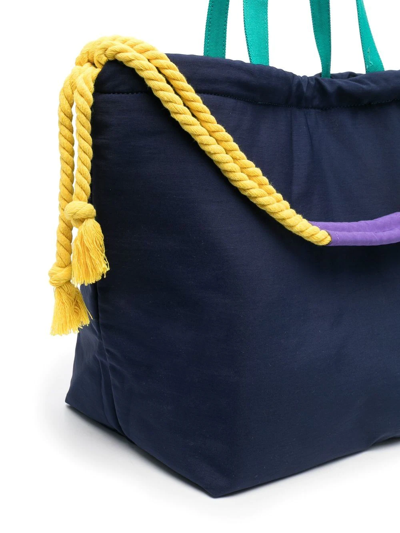 Shop Bobo Choses Rope-strap Tote Bag In Blue