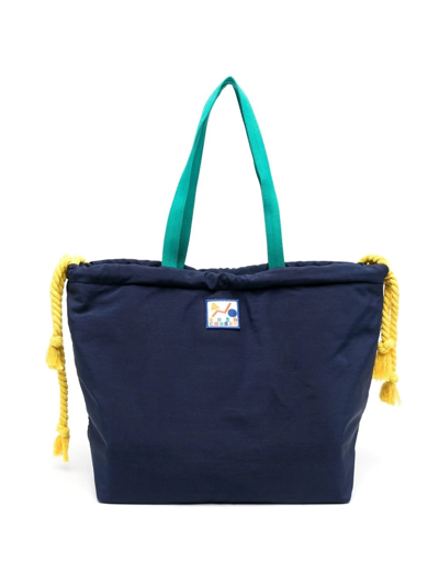 Shop Bobo Choses Rope-strap Tote Bag In Blue