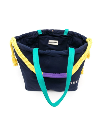 Shop Bobo Choses Rope-strap Tote Bag In Blue