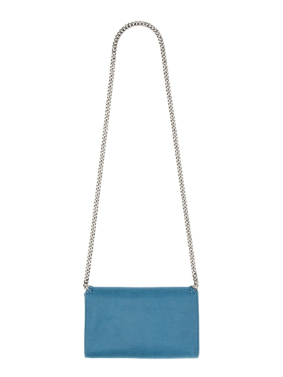 Shop Stella Mccartney Falabella Mini Bag In Blue
