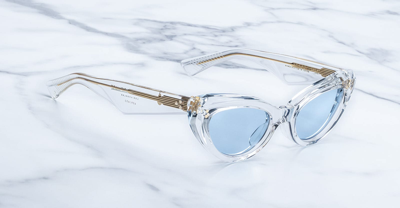 Shop Jacques Marie Mage Heart - Clear Sunglasses In Crystal
