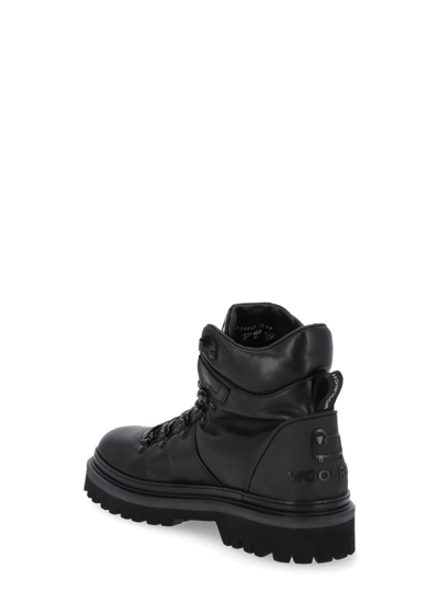 Woolrich New Hiker Boot In Nappa Black