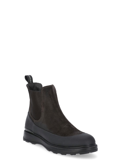 Shop Woolrich Chelsea Boots With Rubber Insert In Gum Black - Rustico Dark Brown