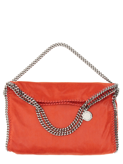 Shop Stella Mccartney Falabella Fold Over Bag In Beige