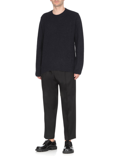 Shop Jil Sander Alpaca And Wool Sweater In Navy