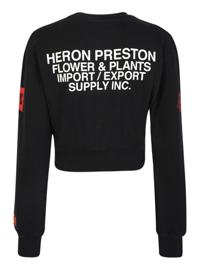 Shop Heron Preston Cropped Sweater Black