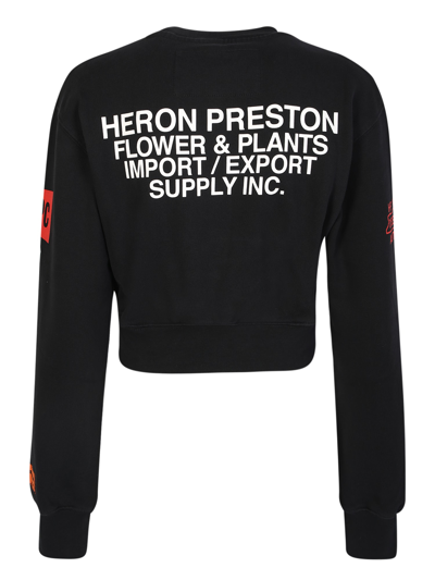 Heron Preston Cropped Sweater Black In Black