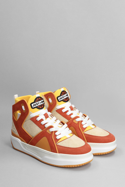 Shop Just Don Sneakers In Orange Suede
