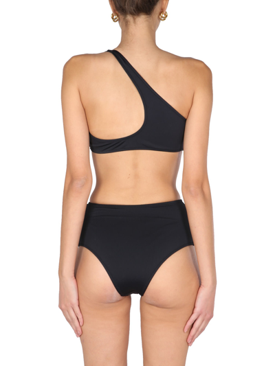Shop Off-white One-shoulder Bikini In Nero