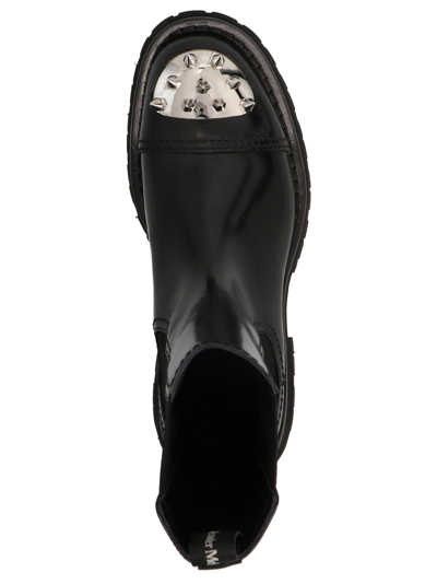 Shop Alexander Mcqueen Studded Chelsea Boots In Black