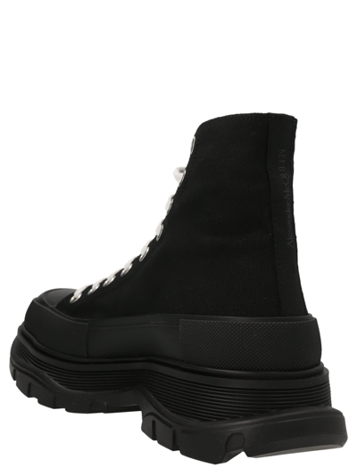 Shop Alexander Mcqueen Chunky Sole Ankle Boots In Black