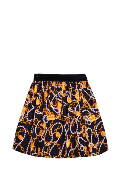 Shop Moschino Viscose Skirt With Print In Multicolor