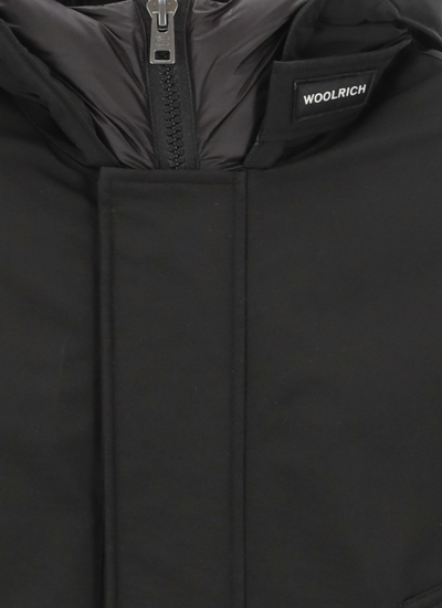 Shop Woolrich Polar High Collar Parka In Black