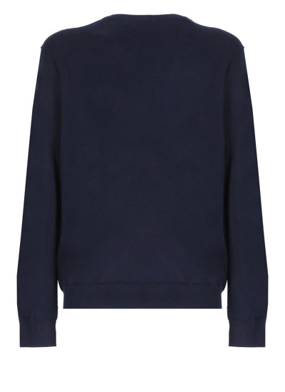 Shop Ralph Lauren Wool Sweater In Hunter Navy