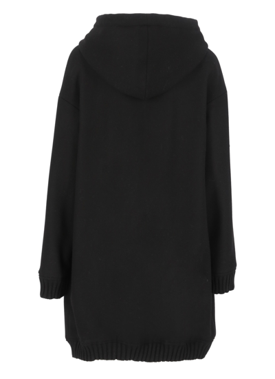 Shop Love Moschino Virgin Wool Coat In Black