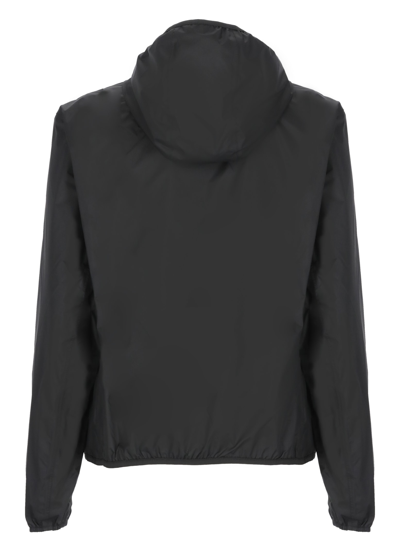Shop K-way Lily Thermo Plus Reversible Jacket In Black Pure - Blue De